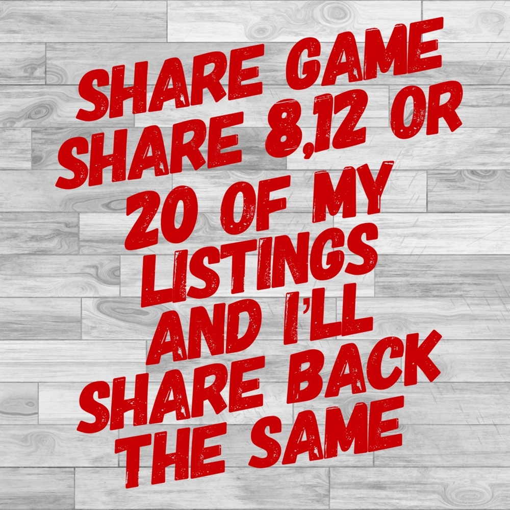 COMMENT WHEN DONE WITH # OF SHARES❤️